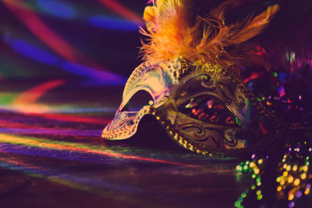 istock Mardi Gras, Rio carnival mask and colorful decorations. 904257212