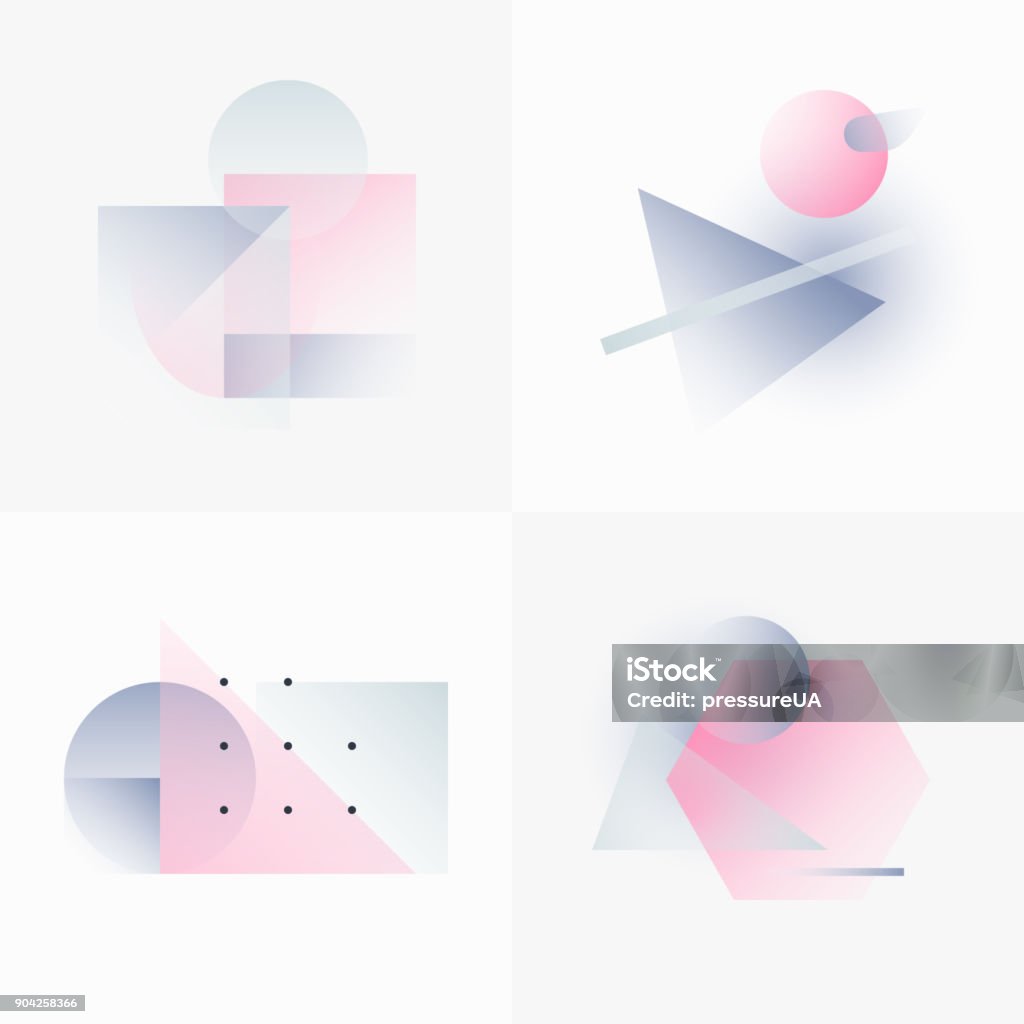 Gradient Geometry Forms 10 Stock Illustration - Download Image Now ...