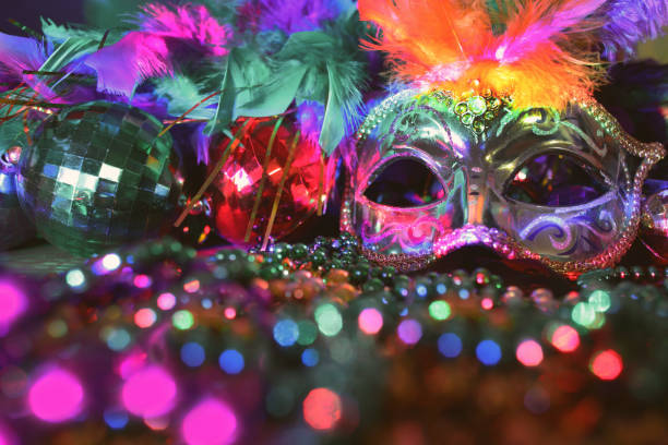 istock Mardi Gras, Rio carnival mask and colorful decorations. 904258484
