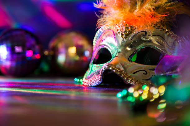 istock Mardi Gras, Rio carnival mask and colorful decorations. 904260824