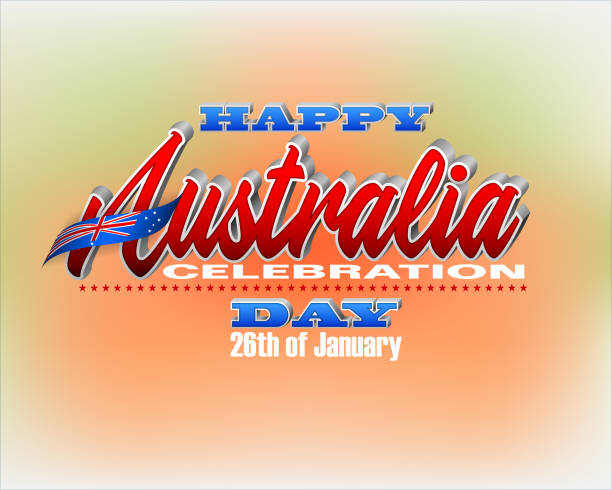 ilustrações de stock, clip art, desenhos animados e ícones de australia day, celebration - australia australia day celebration flag