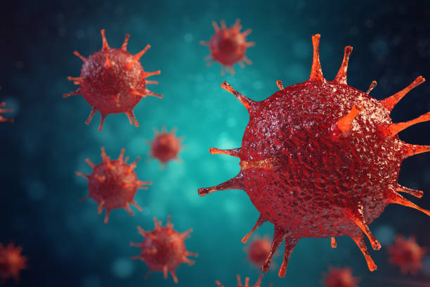 istock 3d illustration pathogenic viruses causing infection in host organism, Viral disease outbreak, virus abstract background 904264764