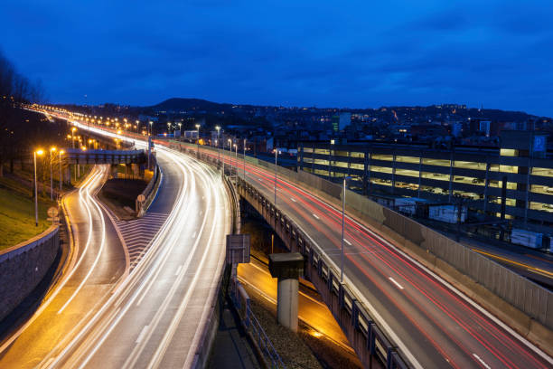istock Traffic in Liege at dawn 904265924