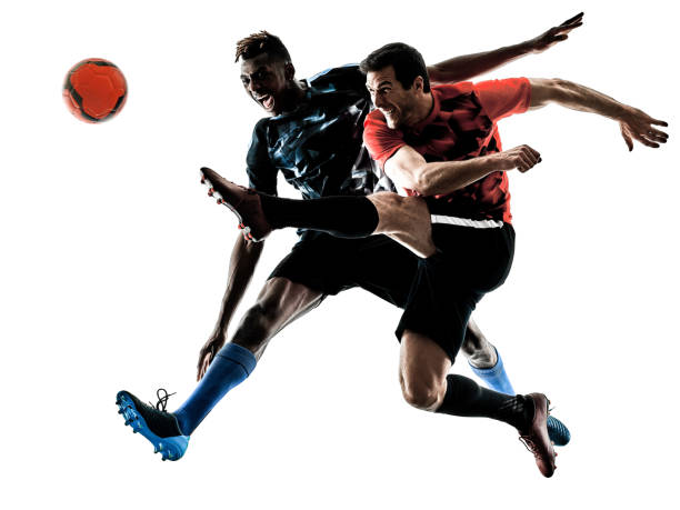 istock soccer players men isolated silhouette white background 904272350