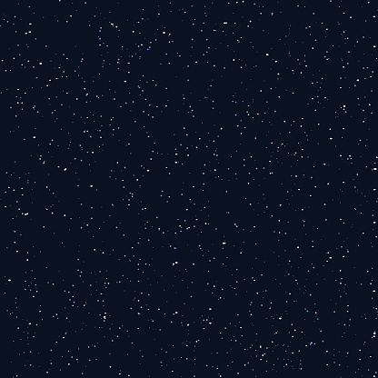Starry sky seamless pattern, dots in galaxy and stars style endless background. Galaxy background of starry night sky, space repeat seamless on deep blue color