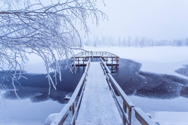 istock Ice swimming place from Sotkamo, Finland. 904284368