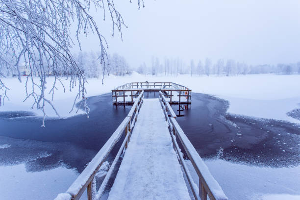 istock Ice swimming place from Sotkamo, Finland. 904284452