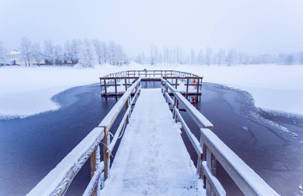 istock Ice swimming place from Sotkamo, Finland. 904284580