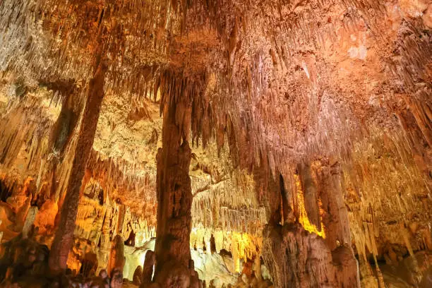 Formations in Damlatas Cave, Alanya, Antalya City, Turkey