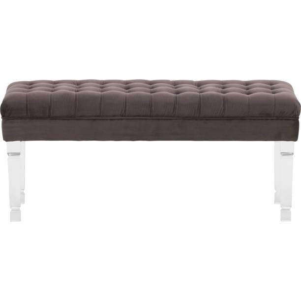 istock Bracknell Dark Gray Linen Modern Tufted Ottoman 904284980