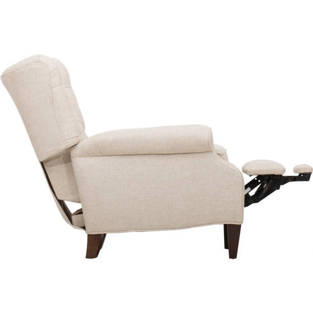 istock Light Beige Fabric Recliner Club Chair 904285036
