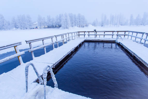 istock Ice swimming place from Sotkamo, Finland. 904285234