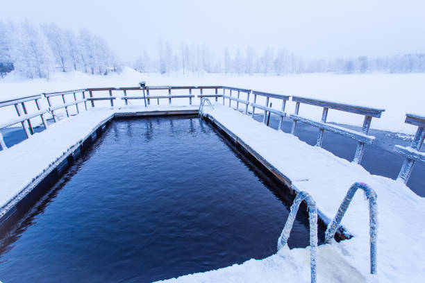 istock Ice swimming place from Sotkamo, Finland. 904285378