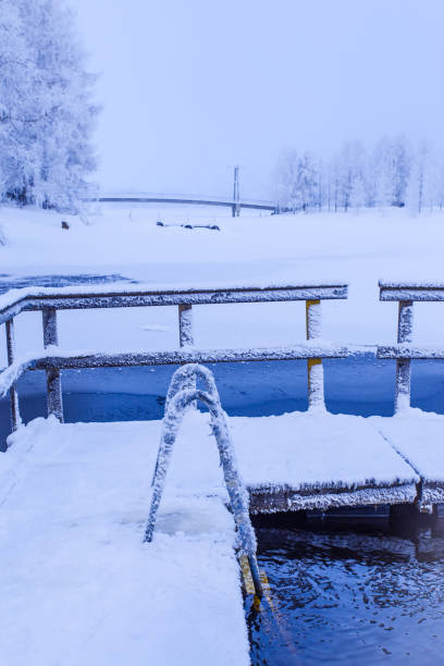 istock Ice swimming place from Sotkamo, Finland. 904285906