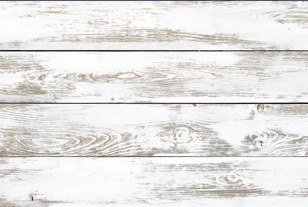 istock Shabby white wooden surface. Wood Texture Background 904291084