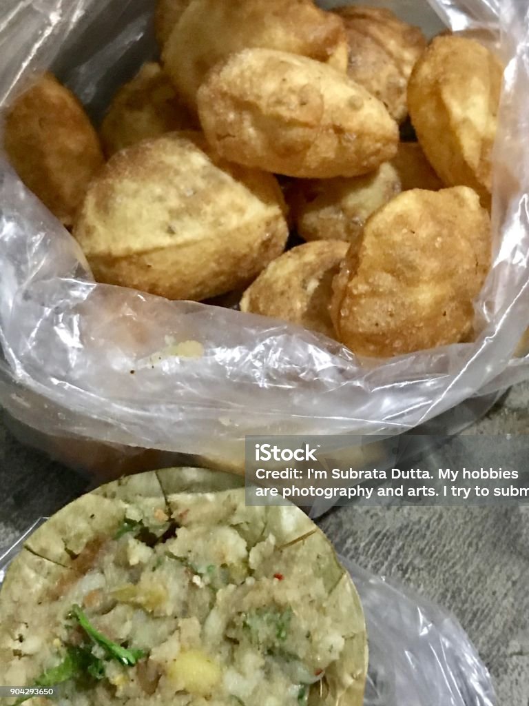 Indian Golgappa Stock Photo - Download Image Now - Close-up, Fast Food