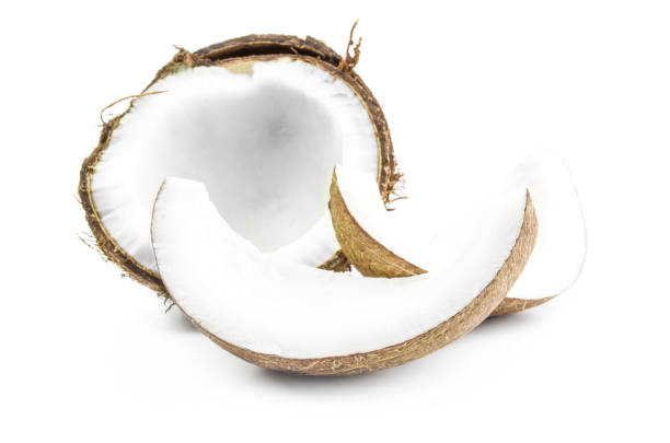 istock Pieces of coconut isolated on a white background with clipping path 904301752