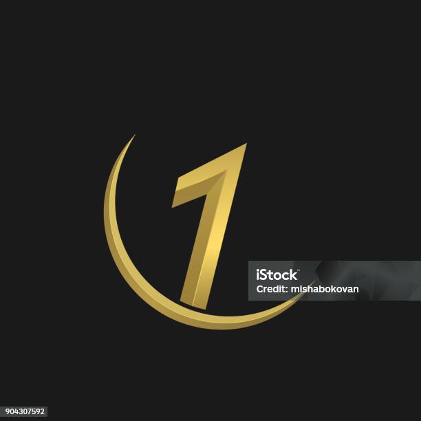 One Number Sysmbol Number One Symbol Stock Illustration - Download Image Now - Business ...