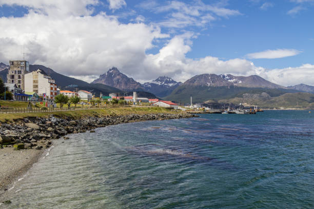 istock Beagle channel and mountains in Ushuaia 904308042