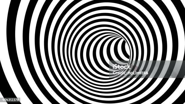 Blanco Y Negro Hypnotic Espiral Foto de stock y más banco de imágenes de Espiral - Espiral, Blanco y negro, Fondos