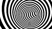 Black and white hypnotic spiral