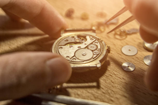 istock Watchmaker is repairing the mechanical watches in his workshop 904324588