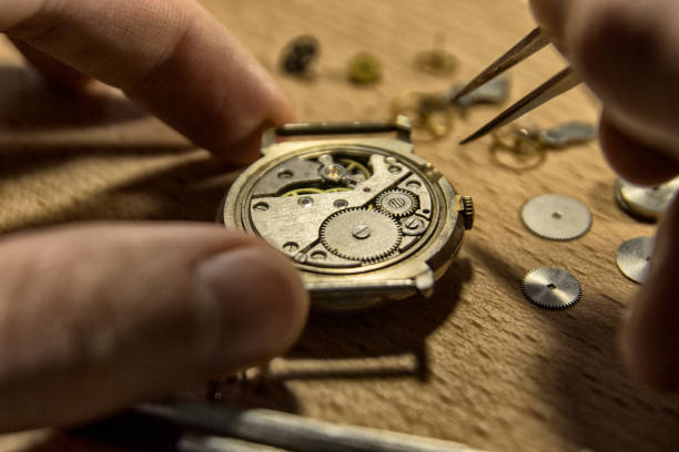 istock Watchmaker is repairing the mechanical watches in his workshop 904324682