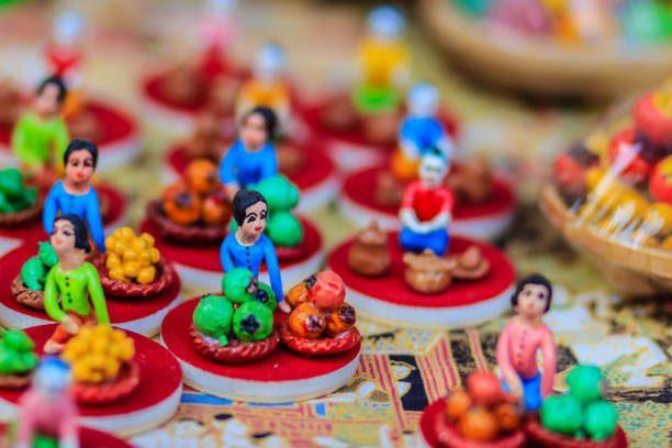 istock Cute Clay Dolls of Thai Culture, Selective Focus 904332190