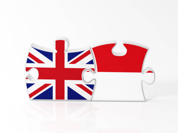 istock Jigsaw Puzzle Pieces Textured With United Kingdom And Monaco Flags 904333084
