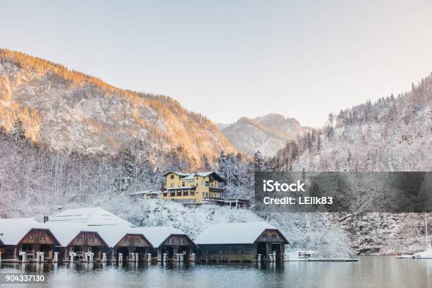 Überwintern Sie Königssee Bayern Alpen Stockfoto und mehr Bilder von Alpen - Alpen, Bayern, Berchtesgaden