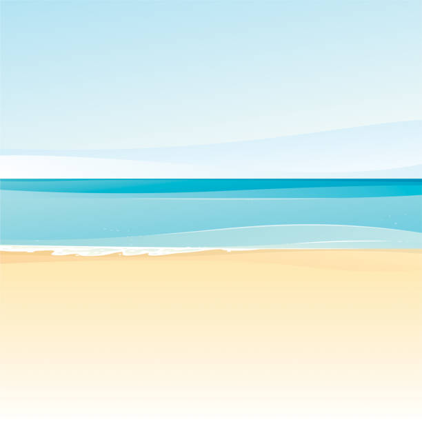 beach backgrounds Vector beach backgrounds island illustrations stock illustrations