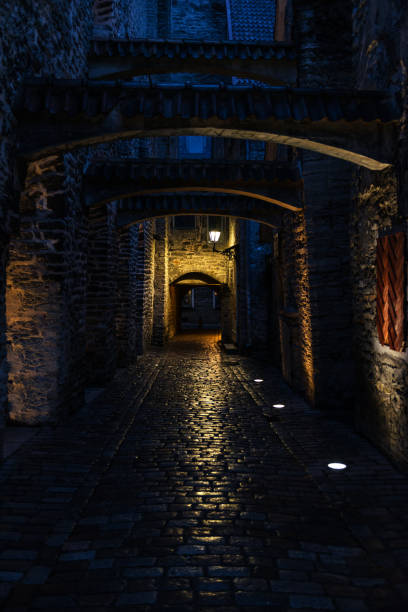 istock St. Catherine's Passage at night in Tallinn 904340920
