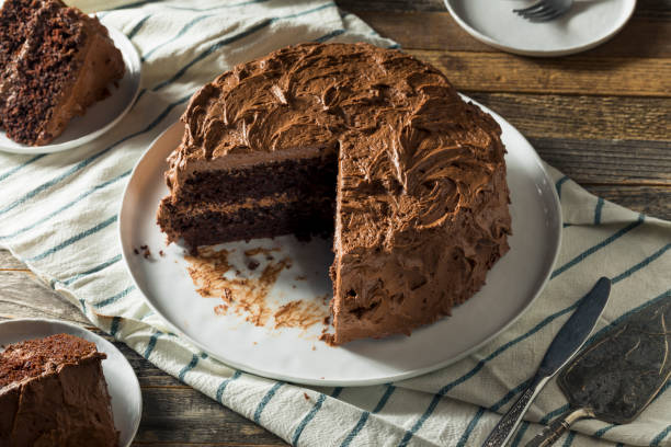istock Sweet Homemade Dark Chocolate Layer Cake 904341006