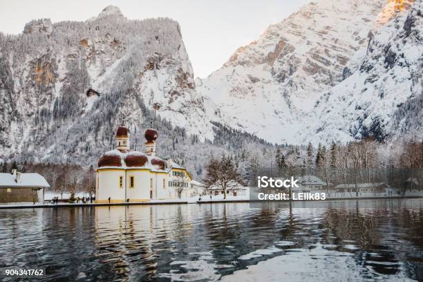 Überwintern Sie Königssee Bayern Alpen Stockfoto und mehr Bilder von Alpen - Alpen, Bayern, Berchtesgaden