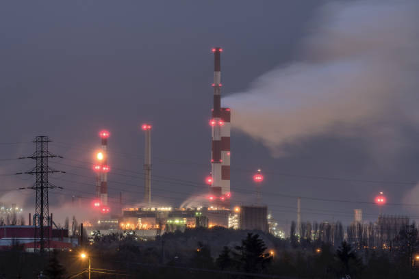 istock Plock refinery in the night, Poland 904344026