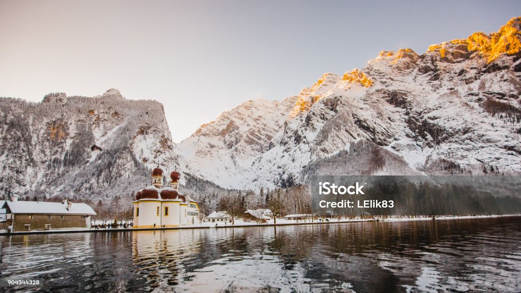 überwintern sie Königssee Bayern Alpen - Lizenzfrei Königssee - Bayern Stock-Foto