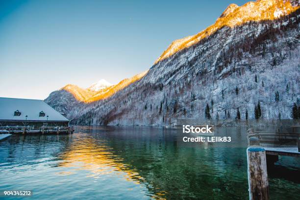 Überwintern Sie Königssee Bayern Alpen Stockfoto und mehr Bilder von Königssee - Bayern - Königssee - Bayern, Winter, Alpen