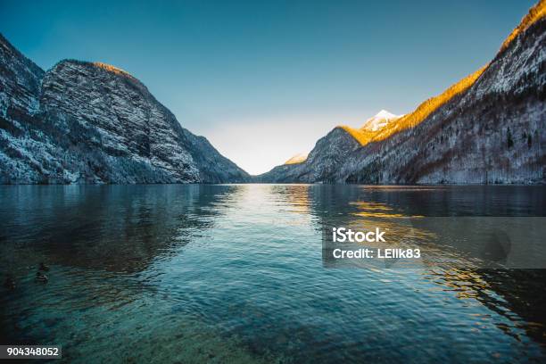 Überwintern Sie Königssee Bayern Alpen Stockfoto und mehr Bilder von Alpen - Alpen, Bayern, Berchtesgaden