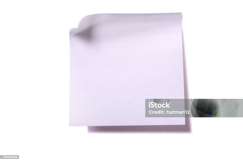 Post Note Regular Plain White Sticky Post Note Isolated Stock Photo - Download Image Now ...