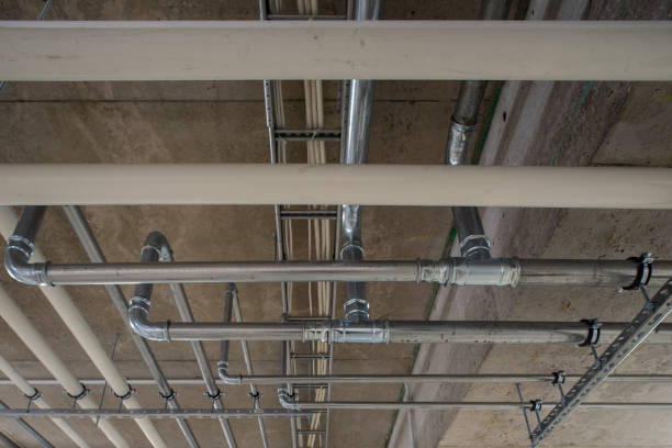 istock Heat pipline system in modern house. 904355450