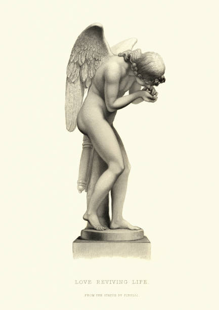 ilustraciones, imágenes clip art, dibujos animados e iconos de stock de amo revivir la vida, estatua de giuliano finelli - sculpture