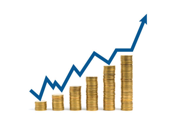 istock Increasing columns of coins, step of stacks coin isolated on white background with copy space for business and financial concept. 904378682