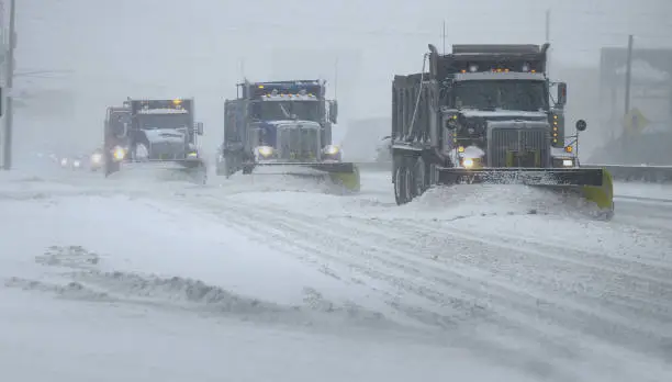 Photo of Blizzard road work