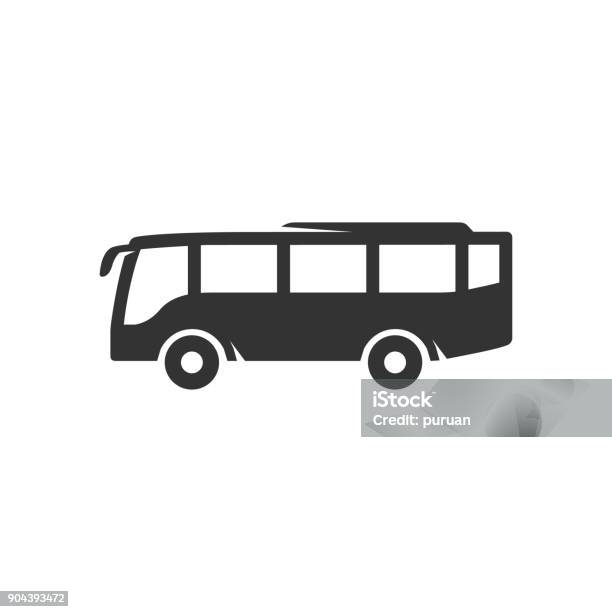 Bw Icon Bus Stock Illustration - Download Image Now - Bus, Icon Symbol, Symbol