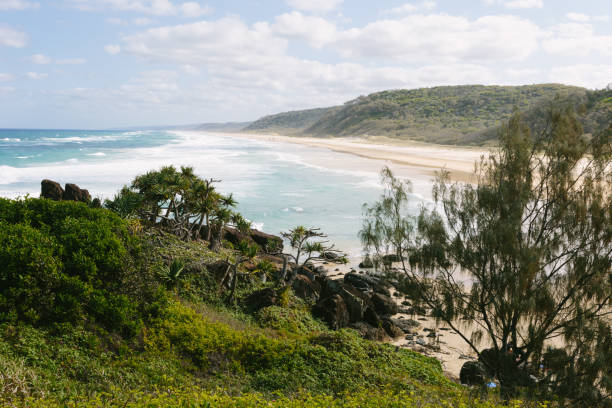 Beach at Double Island Point stock photo