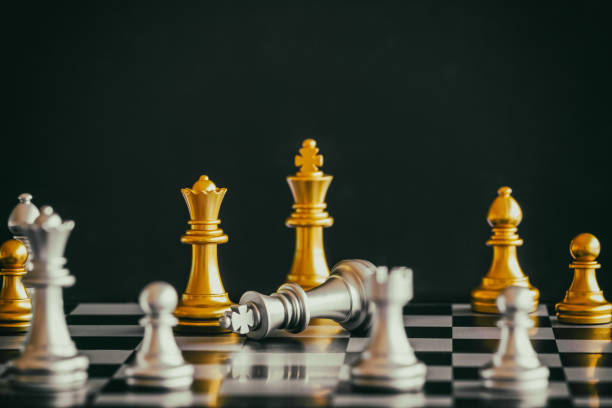 istock Strategy chess battle Intelligence challenge game on chessboard. Success the strategy concept. Chess business leader and success idea. Chess strategy game business competition success play. 904393784