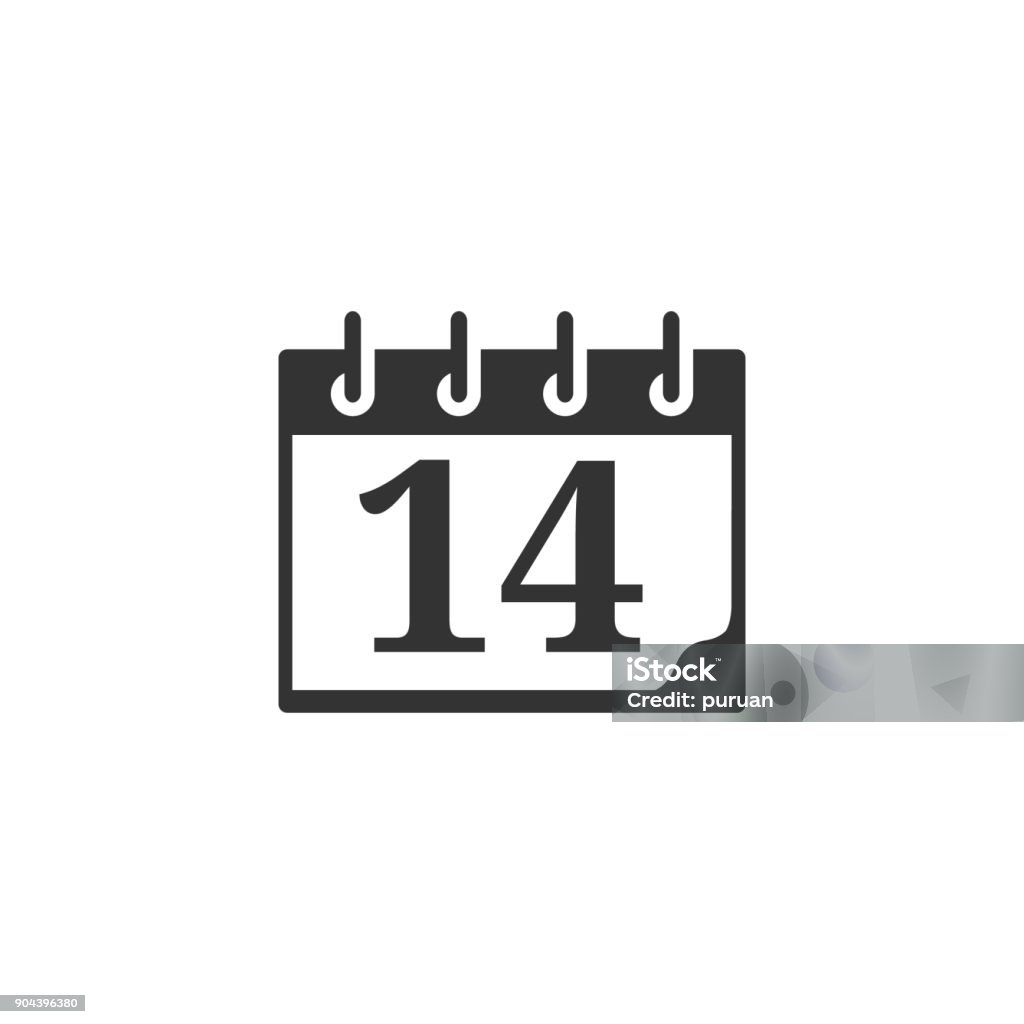 BW icon - Valentine calendar Valentine calendar icon in single grey color. Love celebrate February date day Calendar stock vector