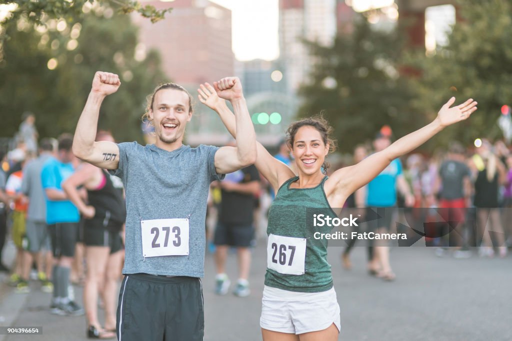 Maratón de la ciudad - Foto de stock de Maratón libre de derechos