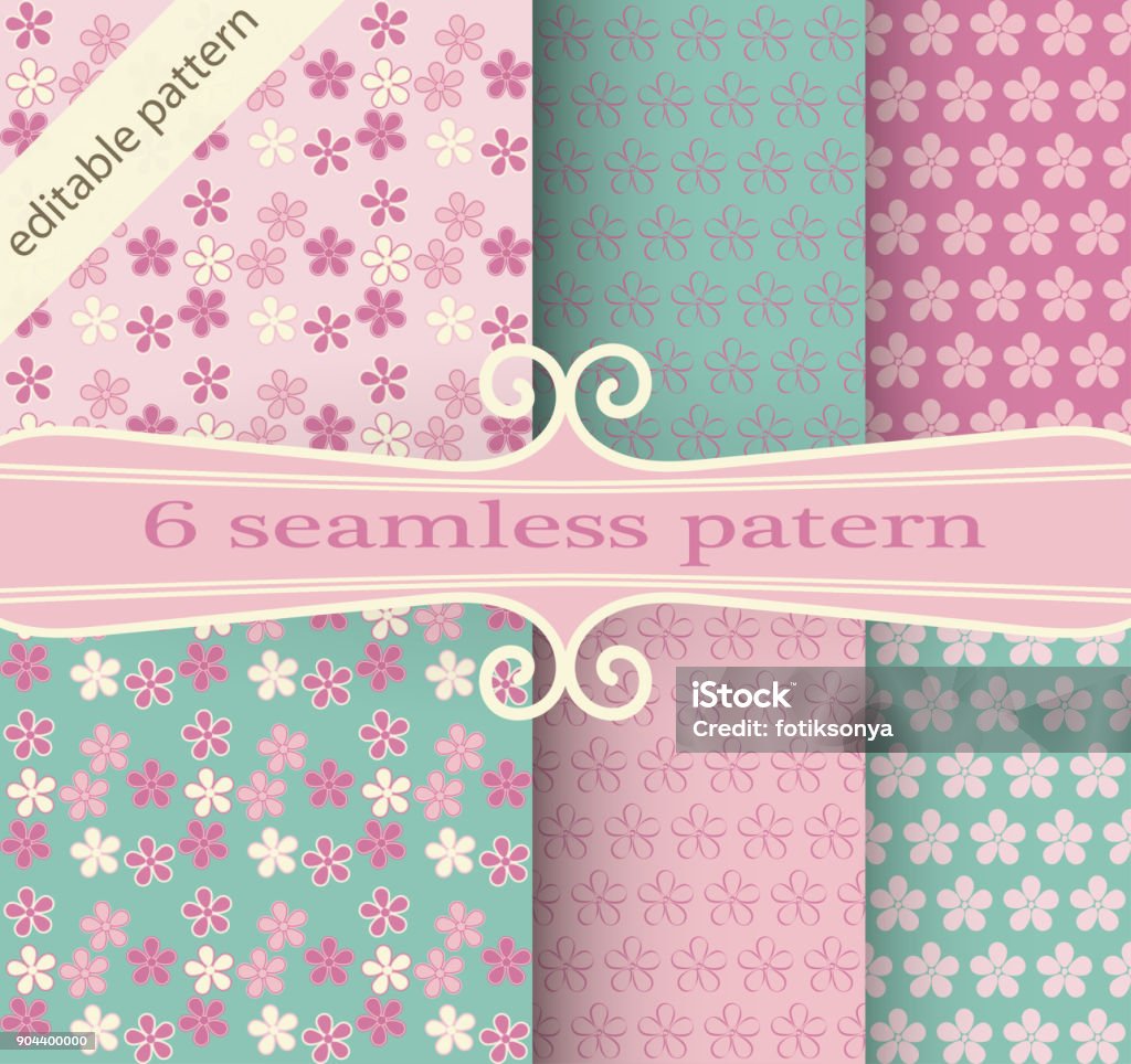 Set Of Seamless Textures Cherry Blossoms Spring Seamless Texture Cherry ...