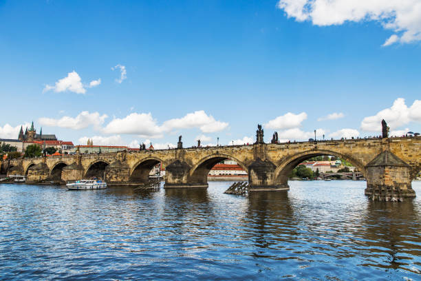 istock Charles Bridge and Prague Castle over Vltava River, Prague 904400336